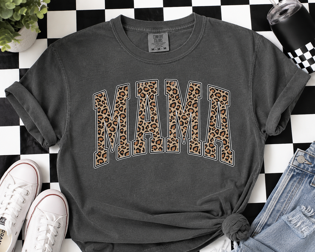 Leopard MAMA Tee | Comfort Colors