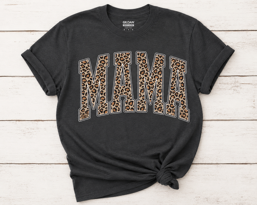 Leopard MAMA Tee | Gildan