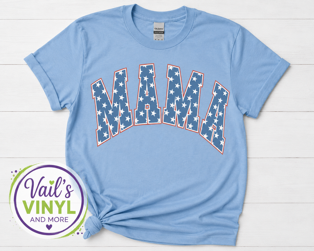 USA MAMA Tee | 4th of July | Gildan