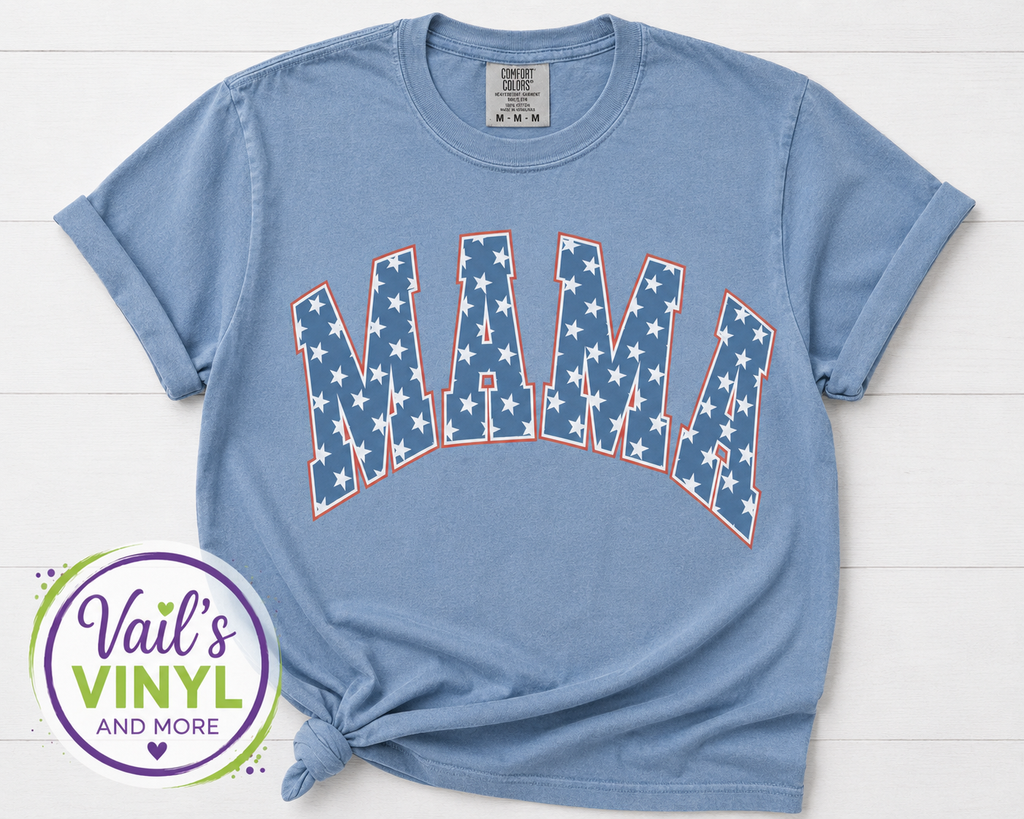 USA MAMA Tee | 4th of July | Comfort Colors