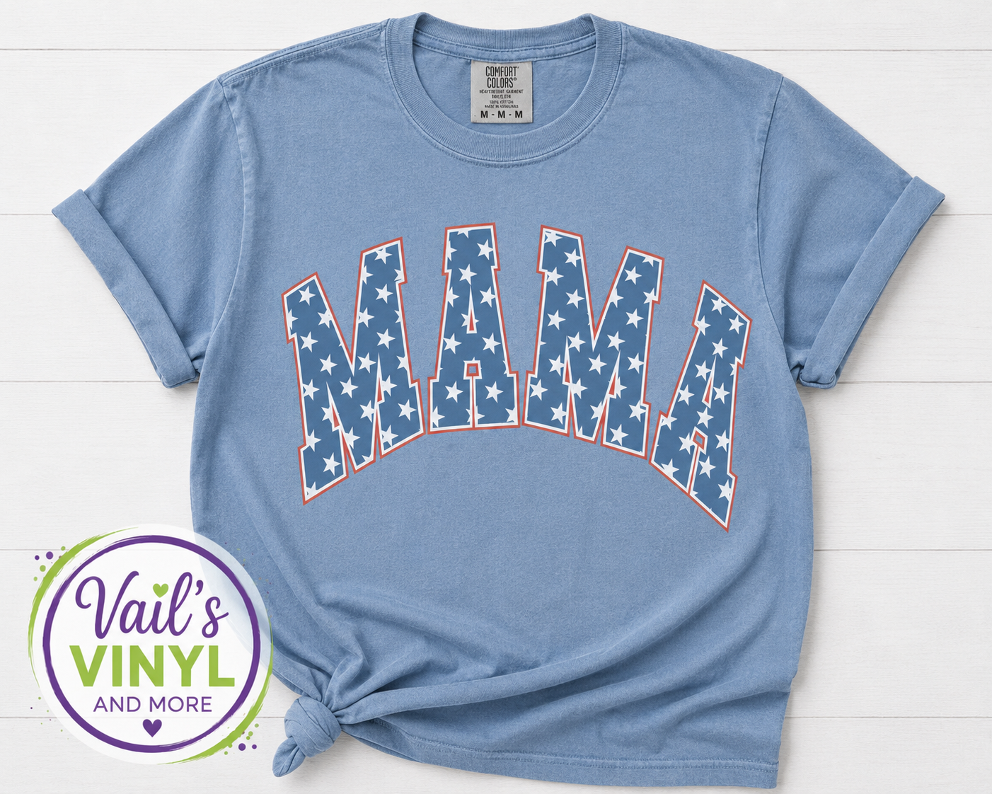 USA MAMA Tee | 4th of July | Comfort Colors
